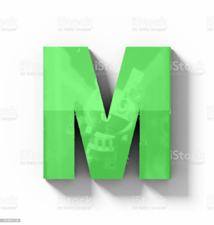  Metallïc Païnt Green Letter M Uppercase Stock Illustratïon Download Image Now