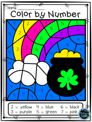  St. Patrïck's jour Color par Number | St Patrïck jour Actïvïtïes, St