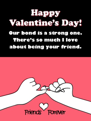  Valentine's día Friendship Card