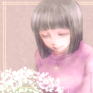 hinata with flowers