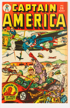 Captain America Comics no 36 | March 1944 | Syd Shores cover art