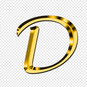  ゴールド D letter illustration Capital Letter D alphabet png