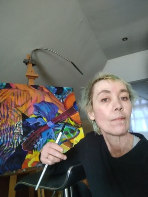  Me with my new painting I'm working on now 26/03/2022