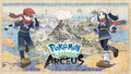 pokemon - Pokemon Legends Arceus Map and Partner Wallpaper wallpaper