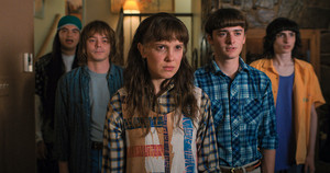 Stranger Things 4 - Still - Argyle, Jonathan, Eleven, Will and Mike