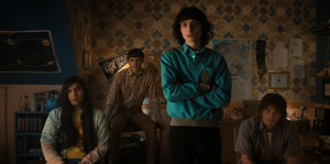 Stranger Things 4 - Still - Argyle, Will, Mike and Jonathan