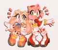 sonic-the-hedgehog - amy and cream wallpaper