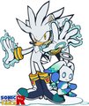 sonic-the-hedgehog - silver and chao wallpaper