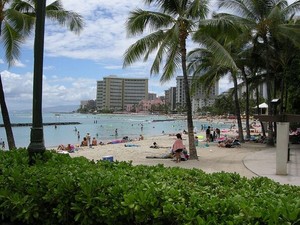  Waikiki de praia, praia
