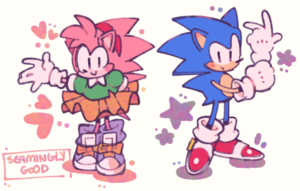  Amy and Sonic