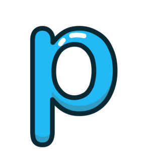 P, letter, lowercase icon