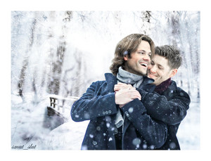  Sam/Dean kertas dinding - Winter Wonderland