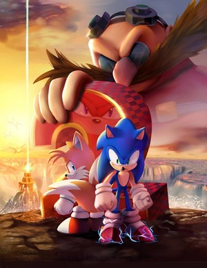  Sonic movie poster redraw