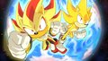 Super sonic and shadow - sonic-the-hedgehog fan art