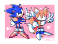 sonic and tails  - sonic-the-hedgehog fan art