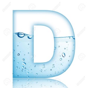 Alphabet Letter Made From Water And Bubble Letter D Stock Photo