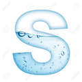 Alphabet Letter Made From Water And Bubble Letter S Stock Photo - the-letter-s photo