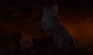 Bolt and Penny fire scene