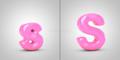 Bubble Gum Alphabet Letter S Isolated On White Background - the-letter-s photo