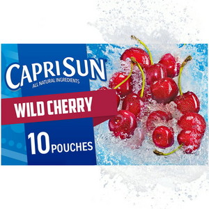  Capri Sun Wild вишня Naturally Flavored сок Drink Blend, 10 ct Box, 6 fl oz Pouches