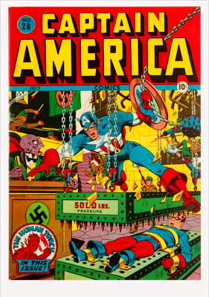  Captain America no. 28 | July 1943 | Alex Schomburg cover art
