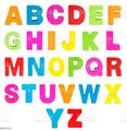 Character Colorful Alphabet Isolated On White Capital Letter Stock - the-alphabet photo