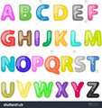 Colorful Shiny Set Alphabet Letters Stock Vector - the-alphabet photo