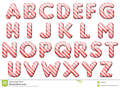 Digital Alphabet Candy Cane Style Scrapbooking Element Stock Photo - the-alphabet photo