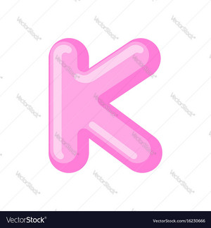  Letter k candy font karamel alphabet lollipop Vector Image