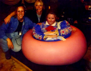  Mrs. Hoggett Inflated With Two Ladies (Rare Photo)