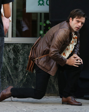  Sebastian Stan on set of 'A Different Man' in Brooklyn | August 3, 2022