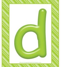  Stripes and caramelle Colorful Letters Lowercase D