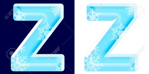  Winter alphabet letter Z