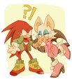 rouge and knuckles - sonic-the-hedgehog fan art