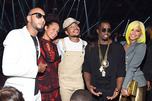 Swizz Beatz, Alicia Keys, Chance the Rapper, P. Diddy and Cassie 