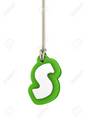 Green lowercase letter s hanging - the-letter-s photo