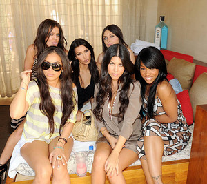  Lauren London, Khloe Kardashian, Kim Kardashian, Kourtney Kardashian and Malika Haaq