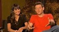 Lea Michele and Cory Monteith at the Interview  - glee photo
