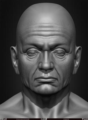  Old Man Basemesh 3D Model 의해 Yacine BRINIS Anatomy Set 013