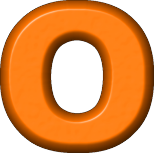 Orange Refrigerator Magnet O