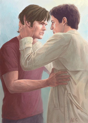 Sam/Castiel Drawing - Nothing Is Worth Losing You