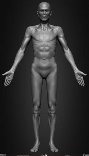  Skinny Man Basemesh 3D Model 의해 Yacine BRINIS Vol 01 Set 005