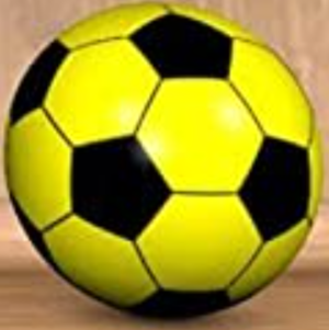  Yellow 축구 Ball