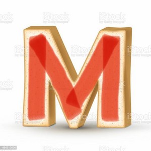  3d тост Letter M
