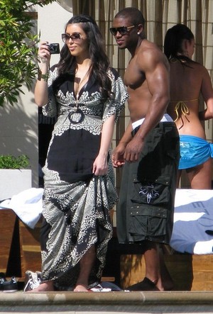 Kim Kardashian and Reggie Bush 