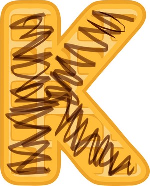  Alphabet Waffle K
