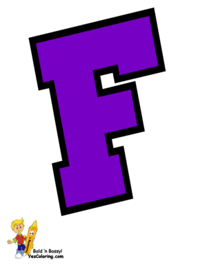 Cheerleader Coloring Of Letter F