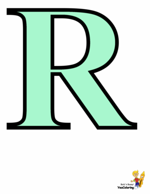Color In Picture Letter R