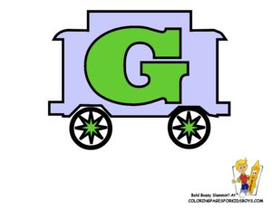  Coloring Train Learning Letter G