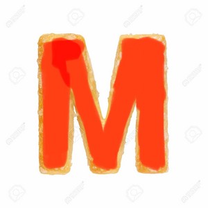  Letter M From Baked Dough atau Cookie